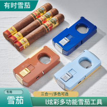Sometimes Cigars l Colorful multifunctional cigar tool cigar cutter lighter drill three-in-one cigar accessories
