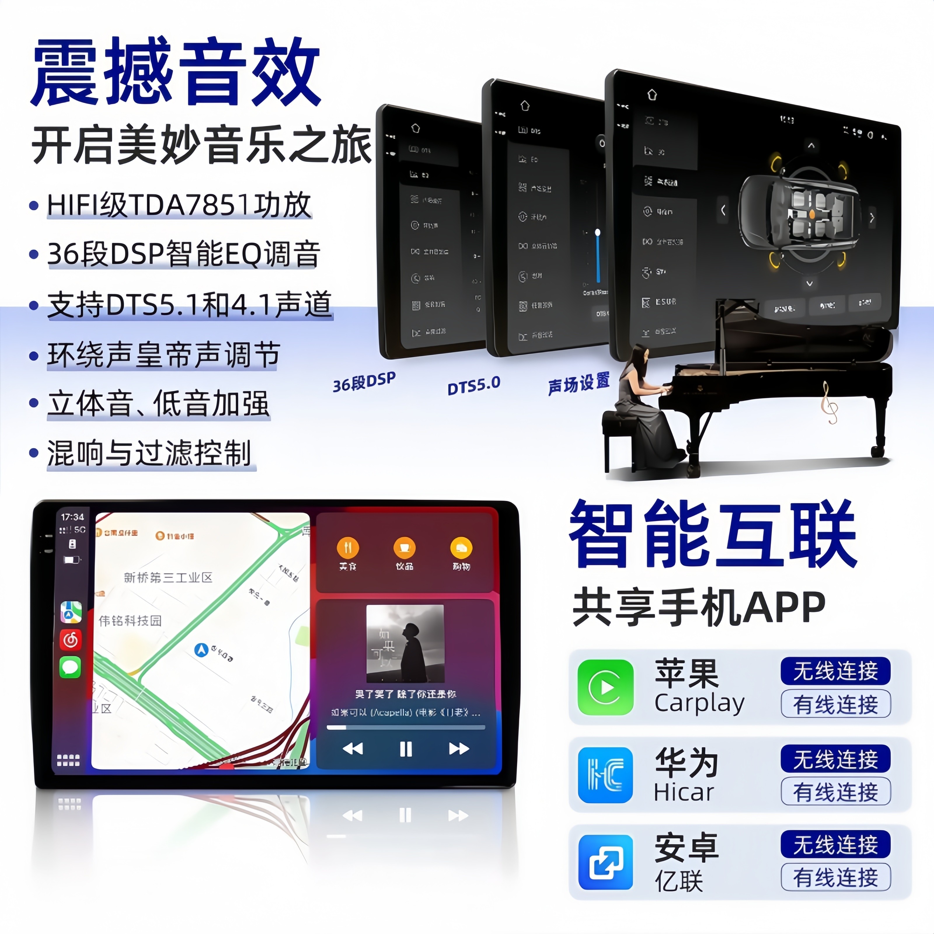 Suitable for Toyota Noah 70 Series, 80 Series, 90 Series, Voxy Central Control Car Navigation, Carplay, 360 Panoramic Camera