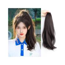 Wig ponytail female long hair summer grab clip big wave high ponytail natural pear curl koi slightly curly fake ponytail