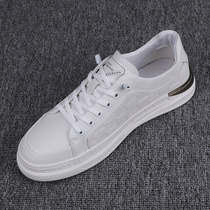 Mens shoes 2022 new top layer cowhide sneakers mens sports and leisure shoes genuine leather small white shoes mens breathable shoes mens