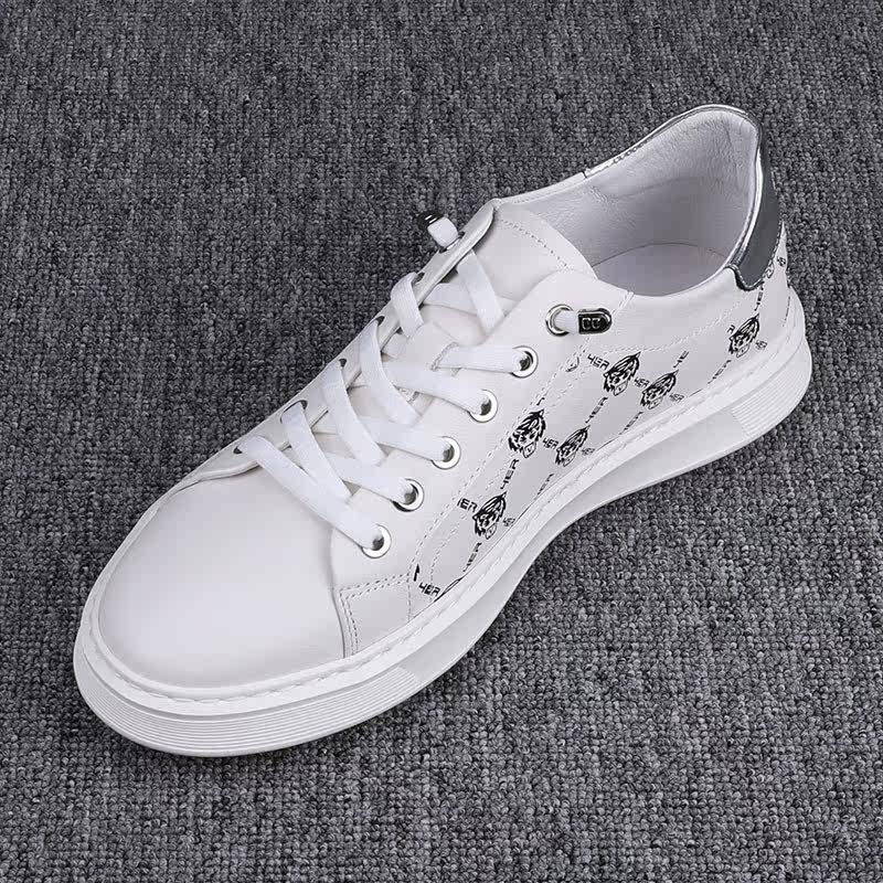 Men's shoes 2022 autumn new trend leather sneakers all-match shoes men's trendy shoes men's casual sneakers small white shoes