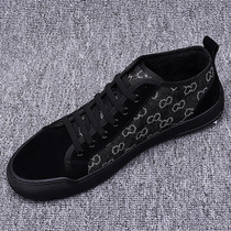 Mens shoes 2022 autumn and winter new leather plus velvet warm mens casual shoes all-match sneakers nubuck leather shoes trendy shoes