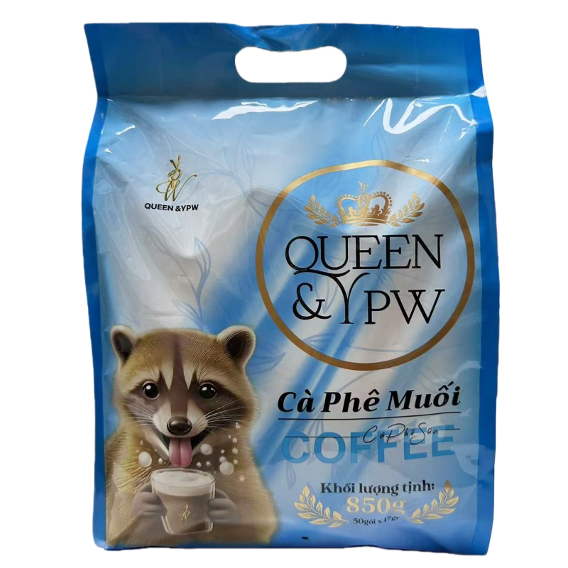 Vietnam's Original Imported Queen&Ypw Salted Milk Instant Coffee with Salted Cream Flavor 850g Cappuccino Flavor 50 Sticks Vietnam's Original Imported Queen&Ypw Salted Milk Instant Coffee with Salted Cream Flavor 850g Cappuccino Flavor 50 Sticks