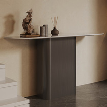 Italian light luxury slate creative entrance table modern simple entrance cabinet entrance door corridor stainless steel entrance table