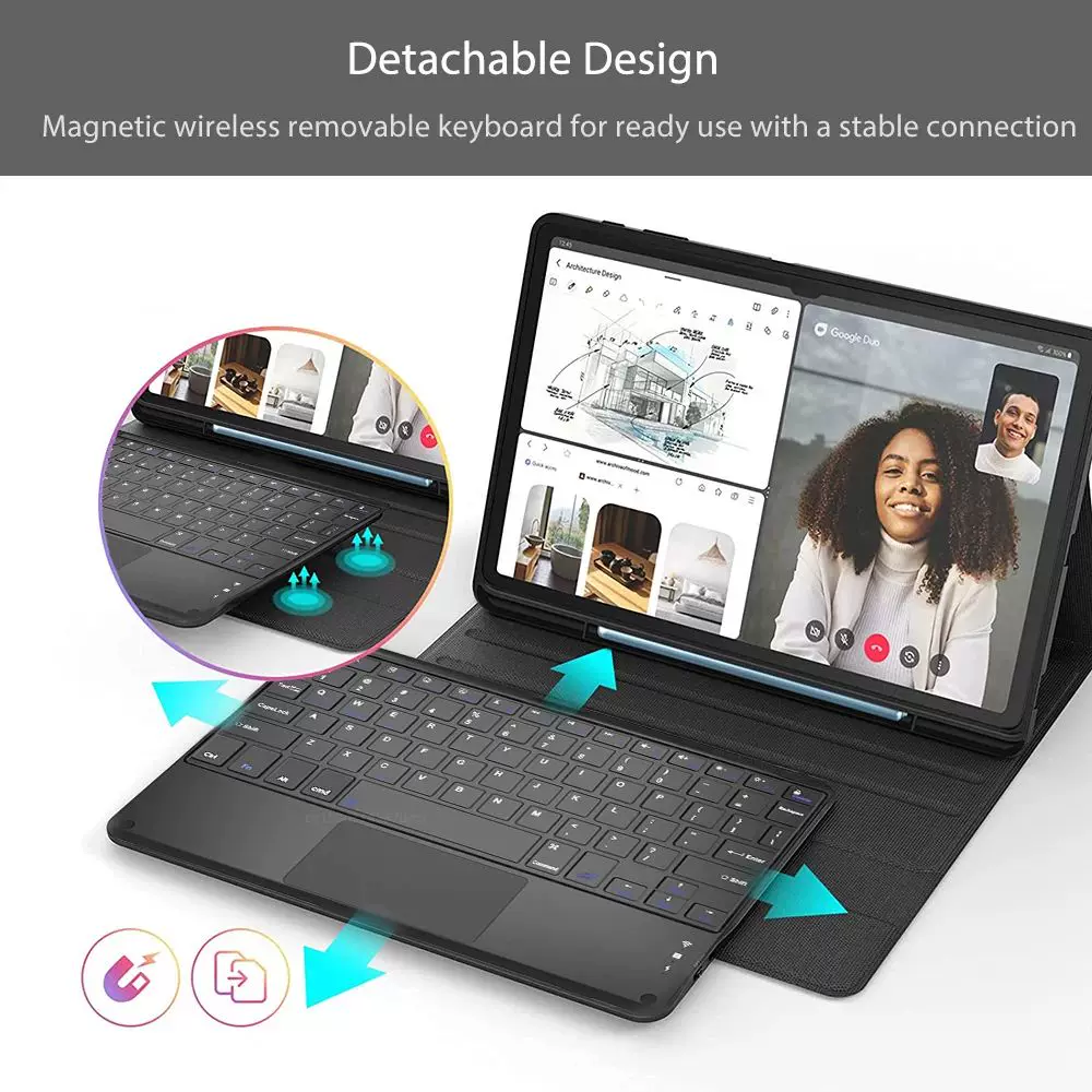 [Кейс-клавиатура для Samsung Galaxy Tab S7 FE S8 S9 Plus Ultra]