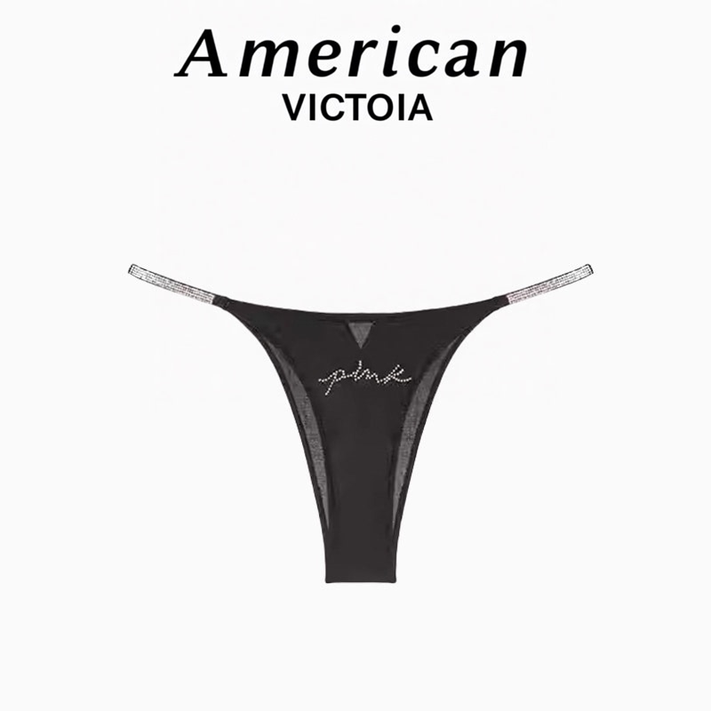 American Victoa Sexy High-End Hollow-Out Panties for Women, Elastic Low-Waist Hot Sports Thong