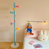 Xiaohongshu same style dopamine clothes hanger colorful mushroom storage rack living room bedroom floor-standing coat rack childrens room