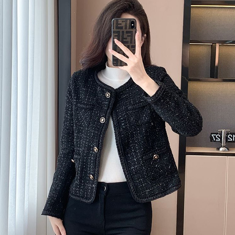 Petite 2025 Autumn/Winter New Style Chanel-Inspired Short Coat for Women, Warm and Thick Tweed Slim-Fit Top for Women Petite 2025 Autumn/Winter New Style Chanel-Inspired Short Coat for Women, Warm and Thick Tweed Slim-Fit Top for Women