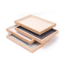 Bamboo and wooden jewelry tray bracelet mobile phone glasses necklace jewelry counter display viewing tray jewelry and jade display rack