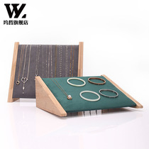 Bamboo jewelry display stand necklace bracelet bracelet jewelry window display shelf jewelry jade counter storage tray