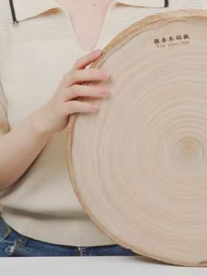 泰兴银杏木砧板加厚菜墩实木圆形肉墩家用白果树抗菌防霉切菜板整