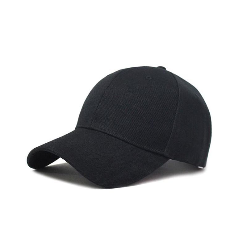 black snapback cap – adjustable solid color baseball hat for men & women