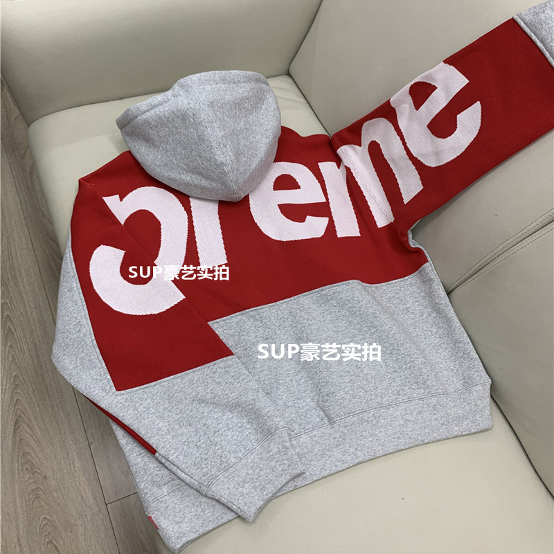 Big Logo Jacquard Hooded Sweatshirt with Large Logo on the Back and Fleece-Lined Hoodie Sweatshirt Big Logo Jacquard Hooded Sweatshirt with Large Logo on the Back and Fleece-Lined Hoodie Sweatshirt