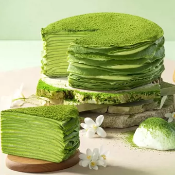 榴芒一刻抹茶千层蛋糕动物奶油420g