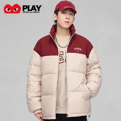PLAY BUDDY冬季羽绒服男女同款羽绒外套爱心标潮牌外套