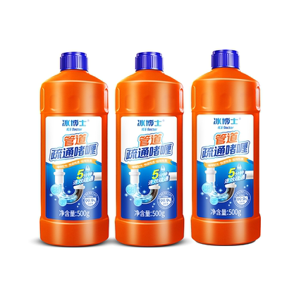 3瓶管道疏通啫喱溶解剂通厨房下水道油污地漏堵塞除臭强力疏通剂