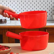Freshly cooked special red big water scoop house plastic ladle water shell is acid and alkali resistant and smashed. The thick color is white. It is not used in the water industry.