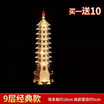 Wenchang Tower Copper Thirteenth Floor Nine Floors 13th Floor Home Furnishings Desk Study Desk Ornaments and Pens Student Crafts