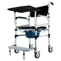 Disabled toilet chair for the elderly pregnant woman aluminum alloy folding lightweight removable toilet bath chair with brake bath chair