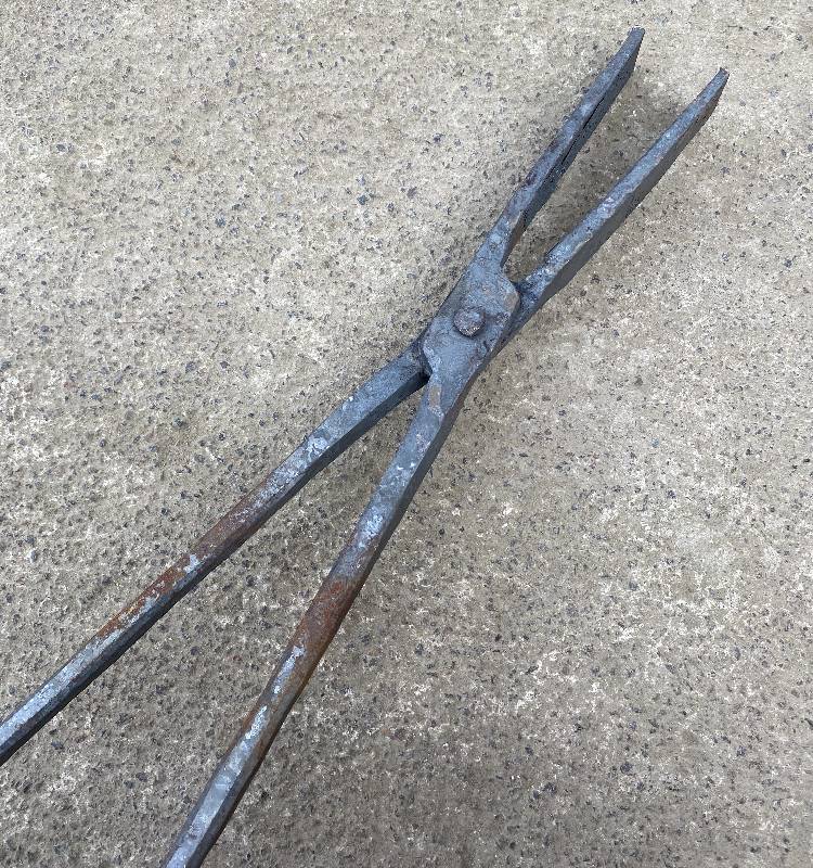 Hand forged and flat mouth pliers flat mouth pliers High temperature resistant fire tongs for industrial thermal pliers Pliers Fire Pliers Industrial Thickening-Taobao