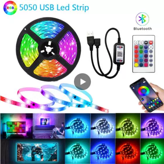 LED-лента свет RGB 5V USB Bluetooth для телевизора, IP65