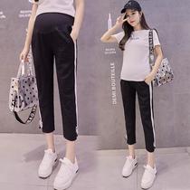 150cm 1185 short pregnant womens pants eight-point bottoms spring and autumn style outer nine points 8 points 9 points summer thin