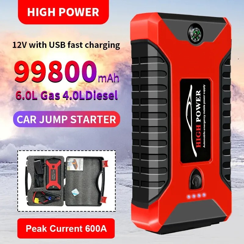 Newman Car Emergency Jump Starter Large Capacity Car Jump Starter 12V Power Supply for Diesel and Gasoline Engines Battery Charger Newman Car Emergency Jump Starter Large Capacity Car Jump Starter 12V Power Supply for Diesel and Gasoline Engines Battery Charger