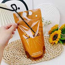 Portable juice bag high temperature resistant beverage packaging bag milk tea self-sealing packaging bag disposable beverage bag wholesale