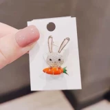 Морковный оберег на день рождения, кролик, брошь, защитное белье, детская мультяшная булавка, милый аксессуар, новая коллекция