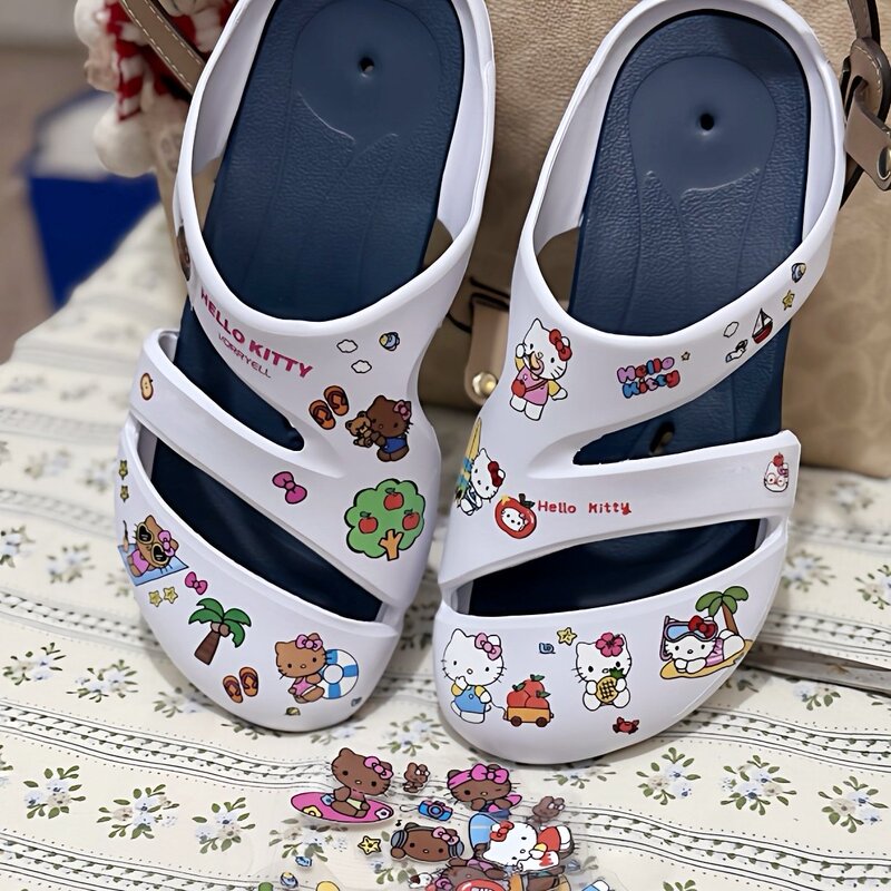 Extreme Customization! DIY Accessories for Clogs and Slippers, Holiday-Style Waterproof Decorative Brown Cat Transfer Stickers