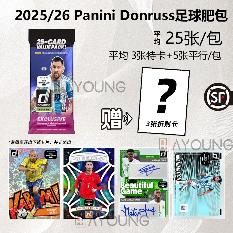 Карточка футбольной звезды 2025-26 Panini Panini Durex donruss road to the World Cup с гранатой жирная сумка