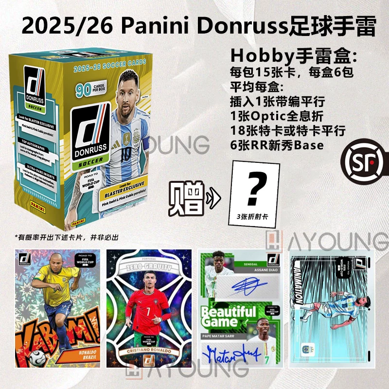 Карточка футбольной звезды 2025-26 Panini Panini Durex donruss road to the World Cup с гранатой жирная сумка