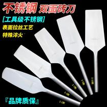 Factory promotion stainless steel bricklaying knife multi-functional wall-laying knife with nail hole knife knife tile all-steel bricklaying mud wall cutting brick