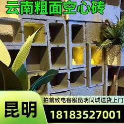 Yunnan Kunming Hollow Bricks Camping Style Rough Surface Cement Hollow Bricks Decorative Partition Background Wall Hollow Porous Bricks