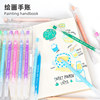 Blue Fruit Painting Journal Pen Gel Pen Full Set Neutral Pen Colorful Set Morandi Color Series Student Marker Pen Large Capacity Multi-Color Note-Taking Special Highlight Retro Acrylic Paint Pen Journal Pen