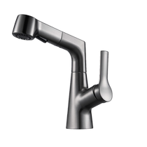 Wei Easy lifting washbasin tap Domestic washbasin pull-out toilet surface basin hot and cold pumping and pulling tap