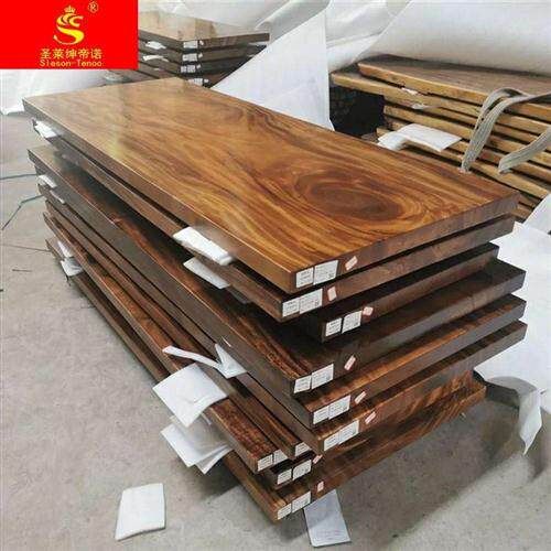 Large board tea table tea table Okan solid wood large plate log table top tea plate New Chinese tea table chair combined red wood table-Taobao
