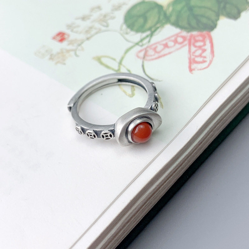 New fashionable Chinese style money ingot ring for women