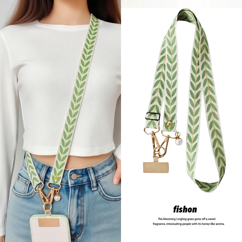 Phone Lanyard Crossbody Strap Adjustable Long Strap for Men and Women Outdoor Travel Lanyard Durable Bee Shell Design