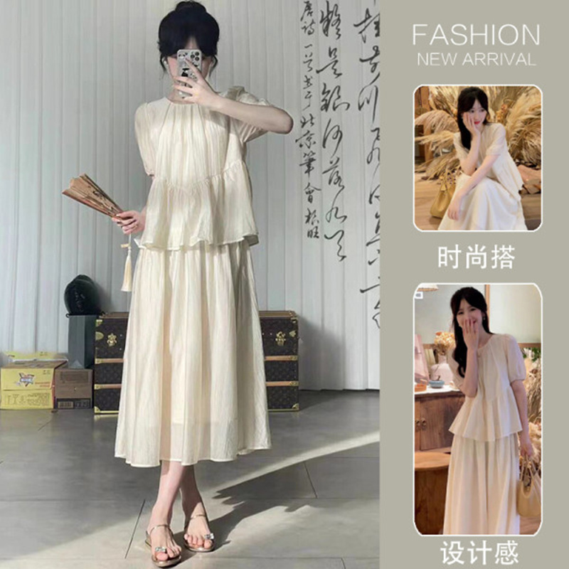 Nursing Clothes for Summer, French-Style Sweet and Elegant Nursing Dress, Postpartum Slimming and Flattering Nursing Outfit Nursing Clothes for Summer, French-Style Sweet and Elegant Nursing Dress, Postpartum Slimming and Flattering Nursing Outfit