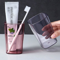 Simple household travel wash cup mouthwash cup tooth bucket toothbrush toothpaste transparent plastic Nordic tooth set box tooth cylinder