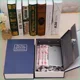 Book safe password box with lock small lock cabinet small cash box piggy bank children's household storage storage