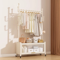 2024 Internet celebrity clothes hanger floor-standing bedroom home extra thick coat rack light luxury movable living room balcony
