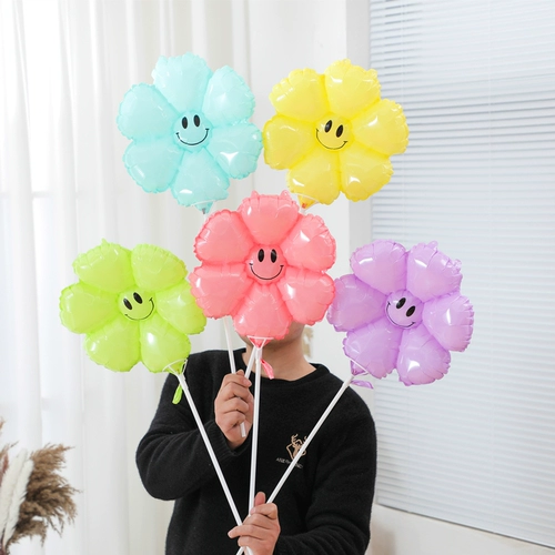 Белый школьный воздушный шар на солнечной энергии для детского сада, в цветочек, подсолнух