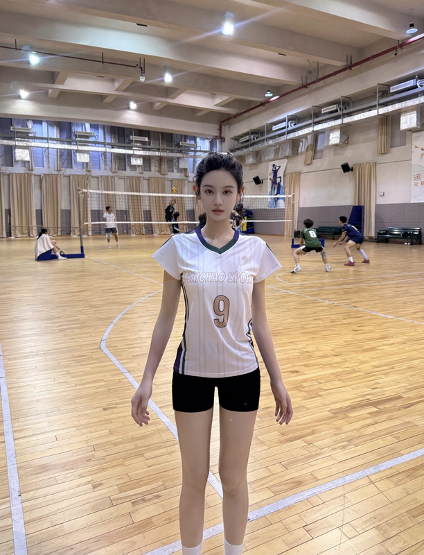 2025 New Volleyball Uniform Set for Men and Women, Professional Competition Training Uniform, Breathable, Quick-Drying, Short-Sleeved Shorts