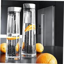 1L 1 5L Thickened Glass Water Bottle With Stainless Steel Li