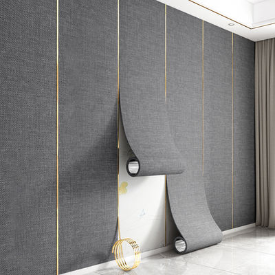 Thickened linen wall fabric, self-adhesive wallpaper, waterproof and moisture-proof TV background wall fabric, wall decoration board, soundproof wall stickers