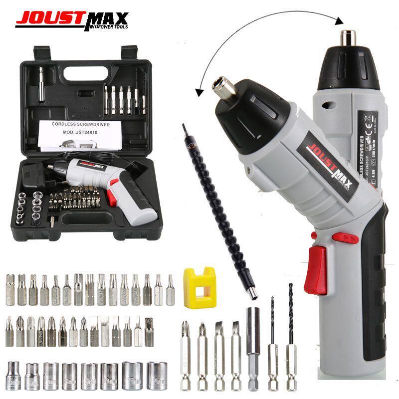 JOUATMAX Household electric screwdriver Rechargeable electric screwdriver Electric drill Mini screwdriver screwdriver set