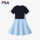 FILA/ детская одежда, детская длинная юбка, коллекция 2024 года, летняя новая стильная детская юбка большого размера для девочек, тканое платье на пуговицах mini 1