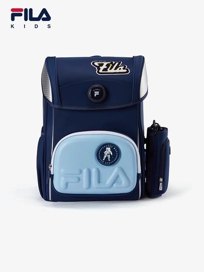 FILA斐乐配件儿童书包2024秋季新款男女中大童蝶翼减负背板双肩包